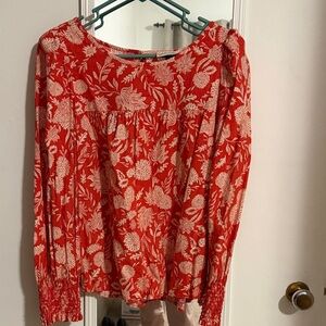 Universal Thread Red Floral Blouse